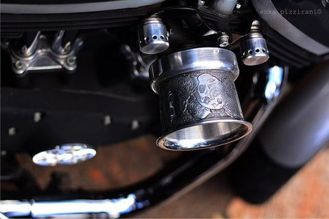 Custom Hand-Engraved Velocity Stack Air Cleaner for Harley Davidson